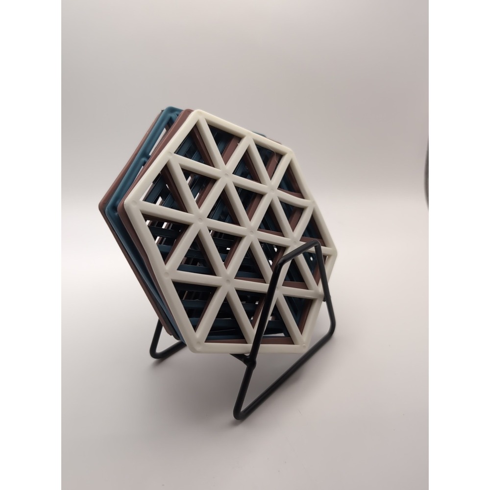 Silicone Coaster‎ Set With Stand